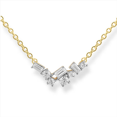 Necklace with 0.15ct Diamonds in 9K Yellow Gold