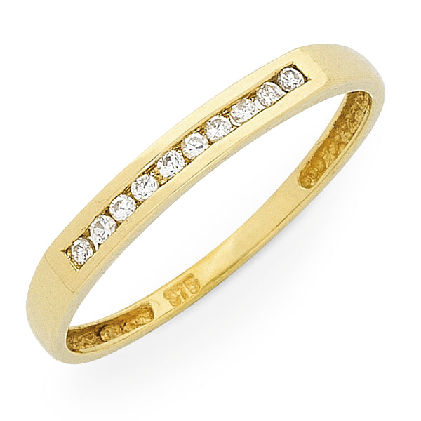 9k gold diamond ring