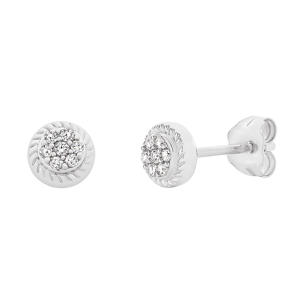9k Diamond Set Earrings