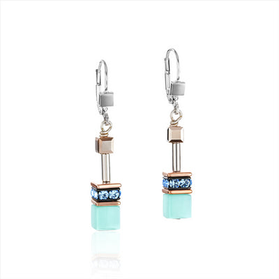 Geo Cube Fresh Turquoise Earrings