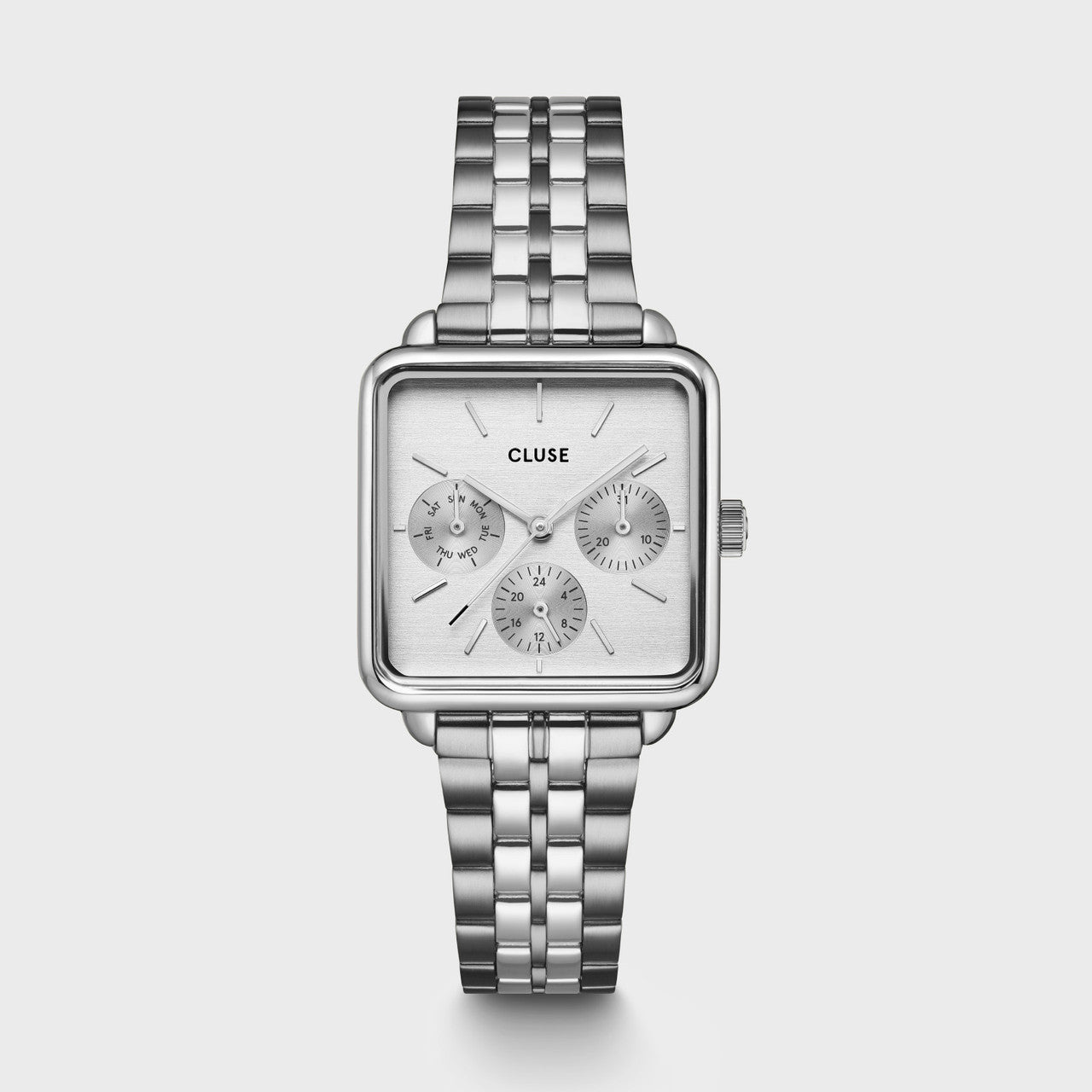 Cluse La Tetragone Multifunction Full Silver Link