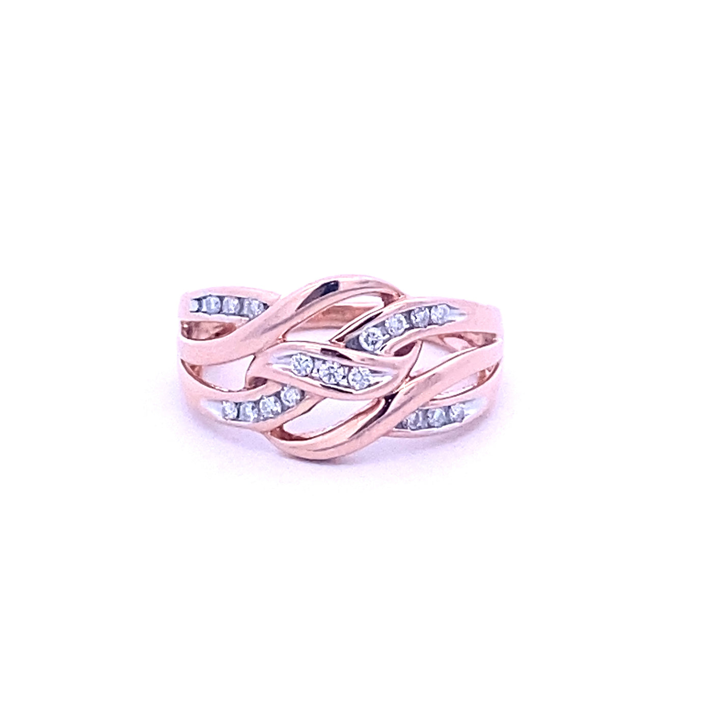 9CT Rose Gold Laboratory Grown Diamond Dress Ring