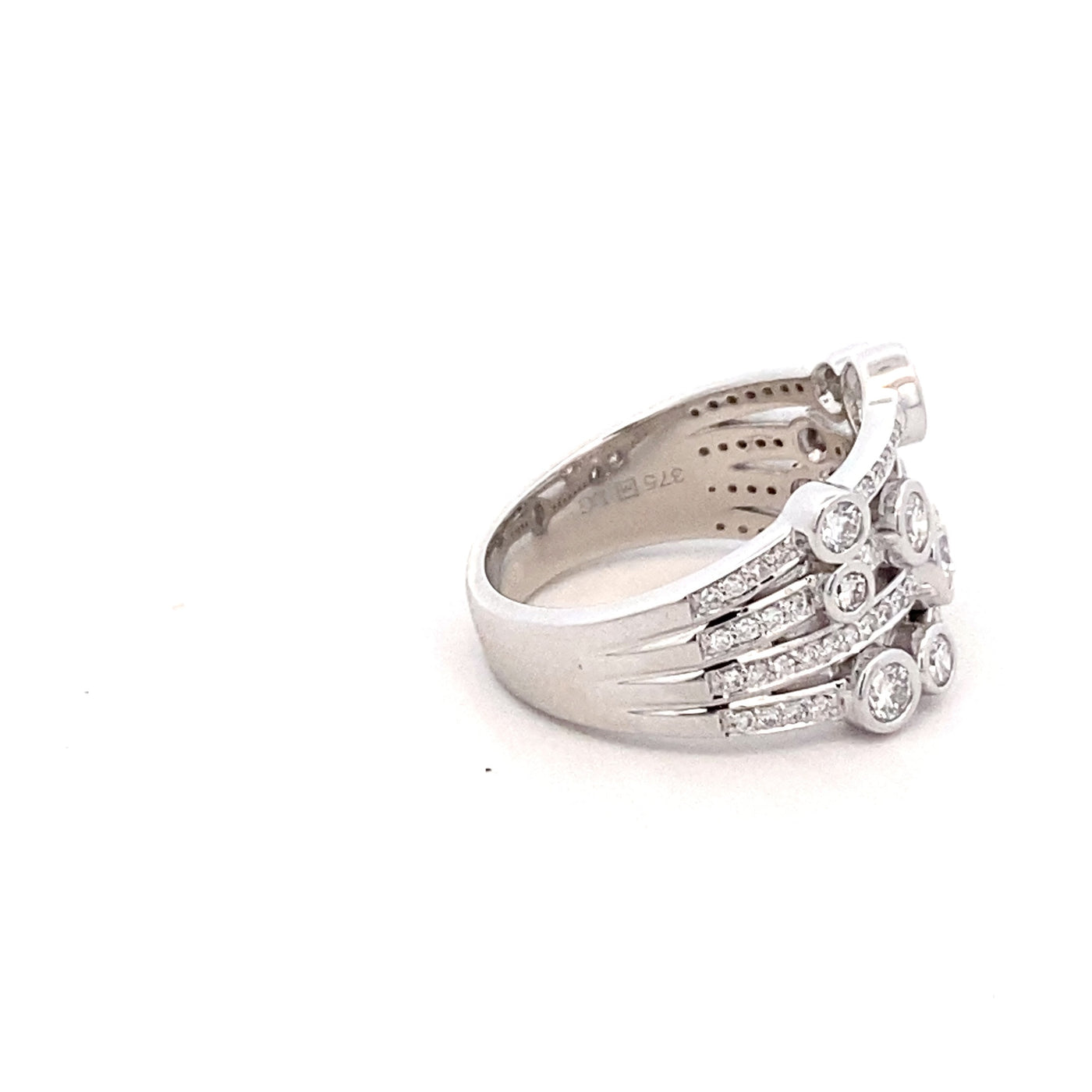 9ct White Gold Laboratory Grown Diamond Dress Ring