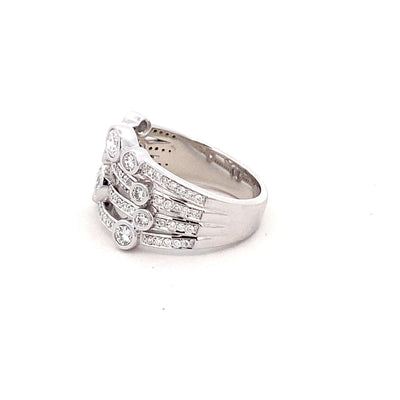 9ct White Gold Laboratory Grown Diamond Dress Ring