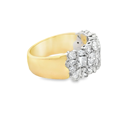 9ct Yellow Gold Multi Stone Shaped Laboratory Grown Diamond Ring