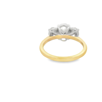 9ct Yellow Gold Oval-Cut Three Stone Laboratory Grown Diamond Ring