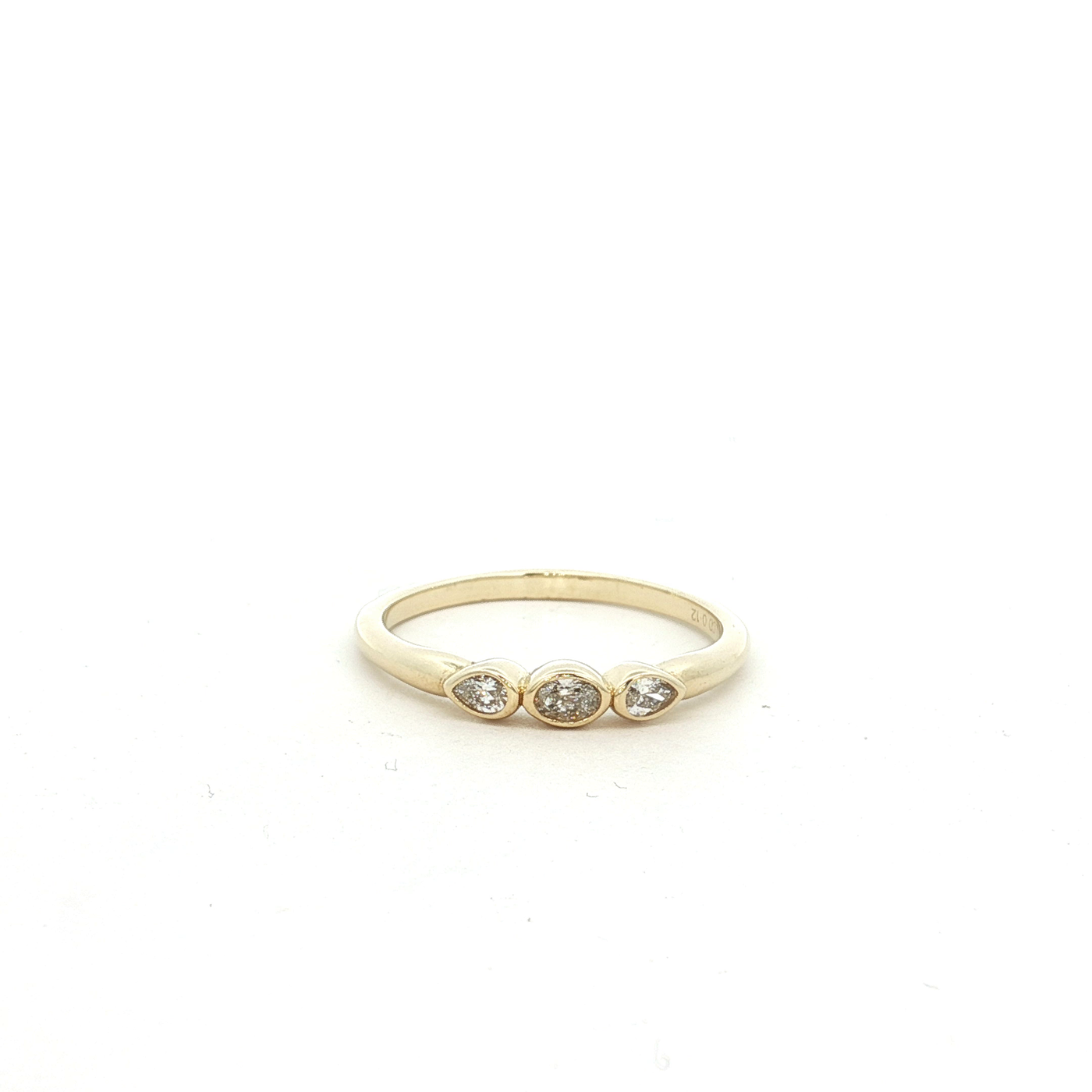 9ct Yellow Gold Three-Stone Laboratory Grown Diamond Ring