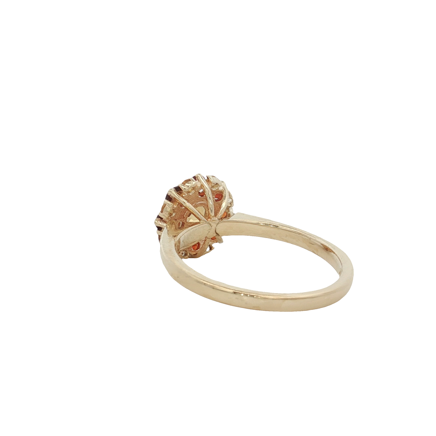 9ct Yellow Gold Multi Stone Ring Citrine And Garnets