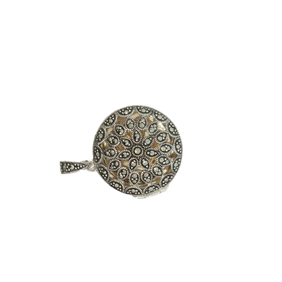 Marcasite Sterling Silver Enhancer Locket Pendant