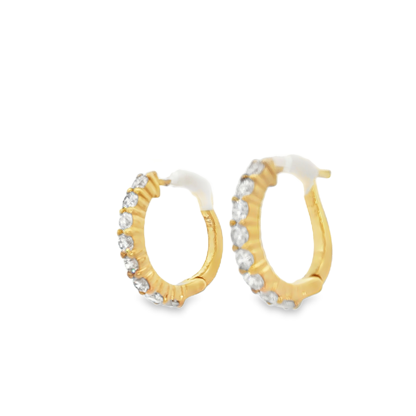 9ct Yellow Gold Laboratory Grown Diamond Hoop Earrings