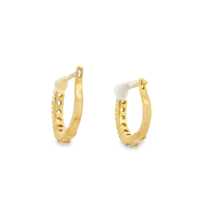 9ct Yellow Gold Laboratory Grown Diamond Hoop Earrings
