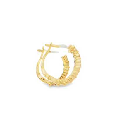 9ct Yellow Gold Laboratory Grown Diamond Hoop Earrings