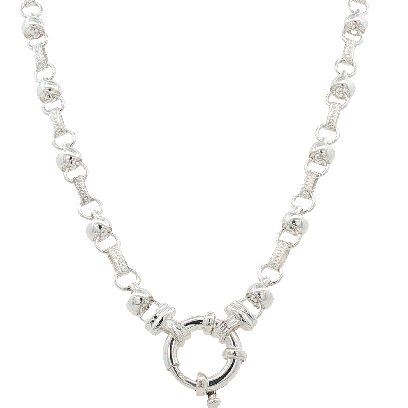 Sterling Silver Toggle Clasp Chain Necklace 70cm