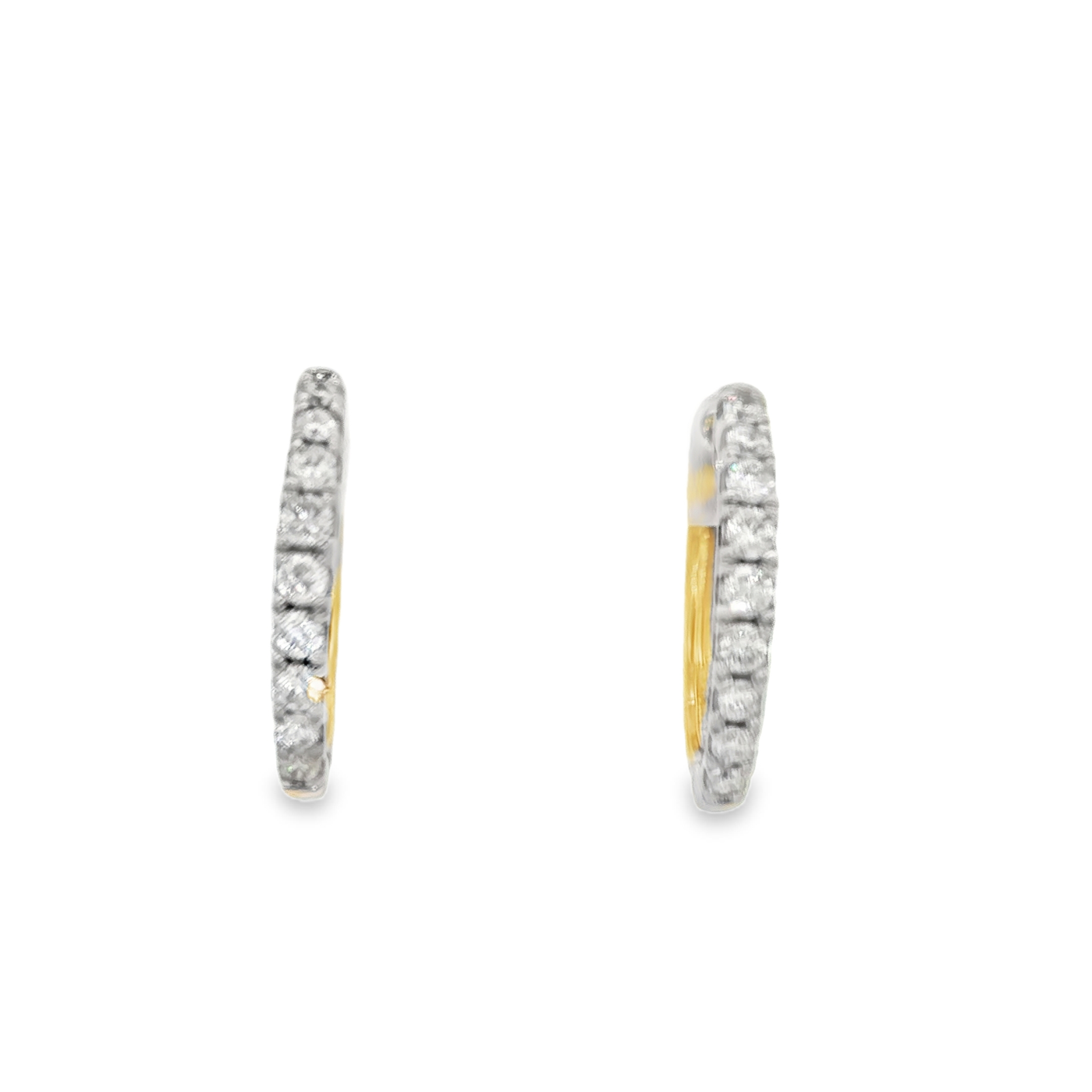 9ct Yellow Gold Laboratory Grown Diamond Hoop Earrings