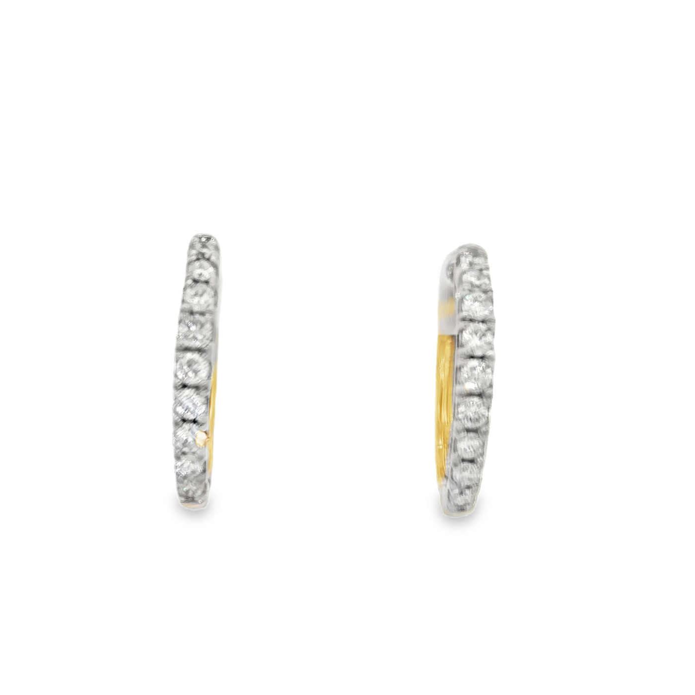 9ct Yellow Gold Laboratory Grown Diamond Hoop Earrings