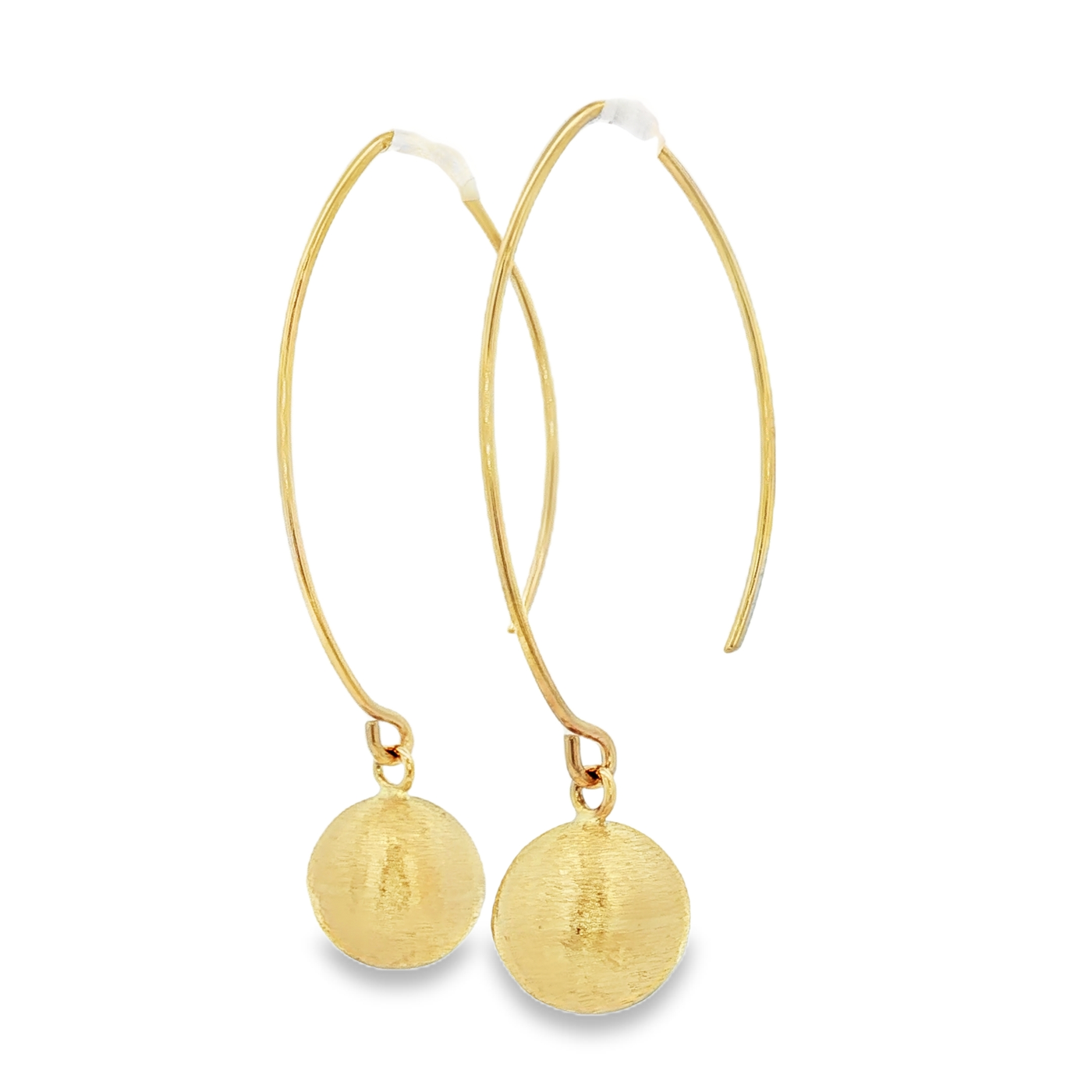 9ct Yellow Gold Drop Ball Earrings 10mm