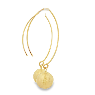 9ct Yellow Gold Drop Ball Earrings 10mm