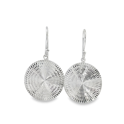 Elegant Sterling Silver Round Drop Earrings