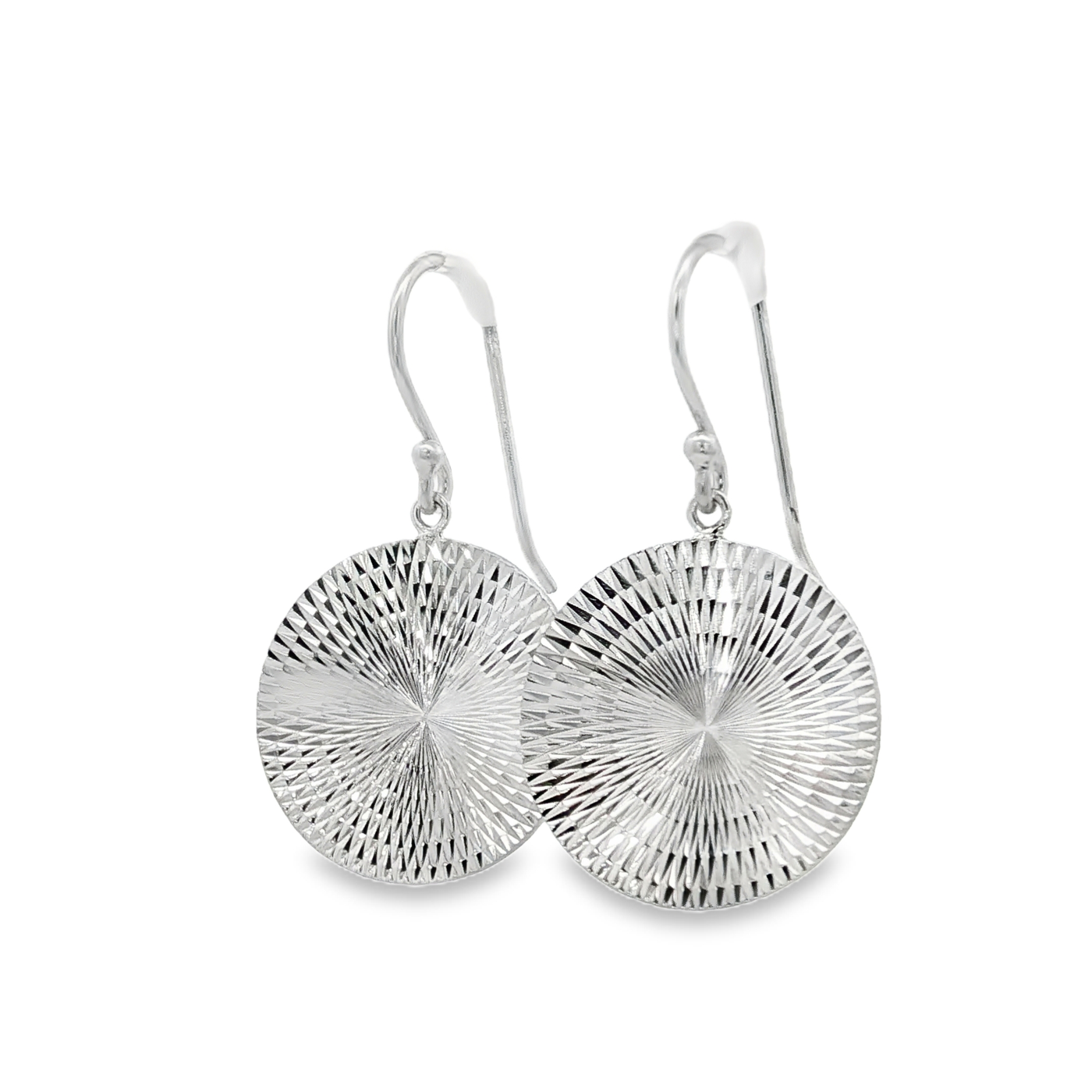 Elegant Sterling Silver Round Drop Earrings