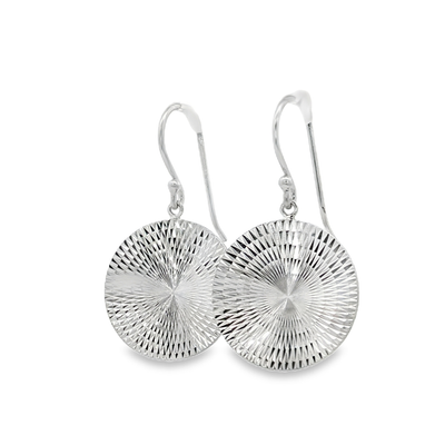 Elegant Sterling Silver Round Drop Earrings