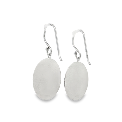 Elegant Sterling Silver Round Drop Earrings