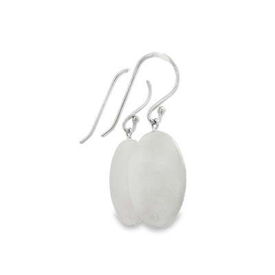 Elegant Sterling Silver Round Drop Earrings