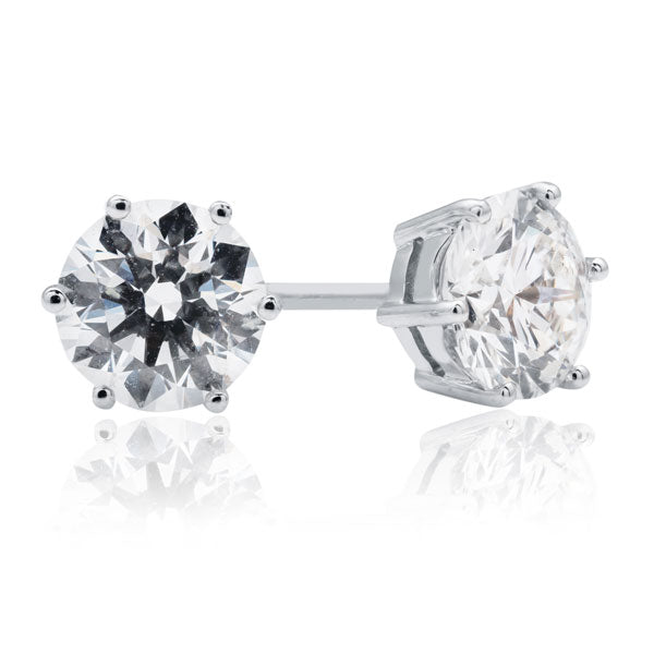 18ct White Gold Laboratory Grown 2.02ct TDW Stud Earrings