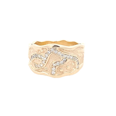 9CT Yellow Gold Diamond Ring