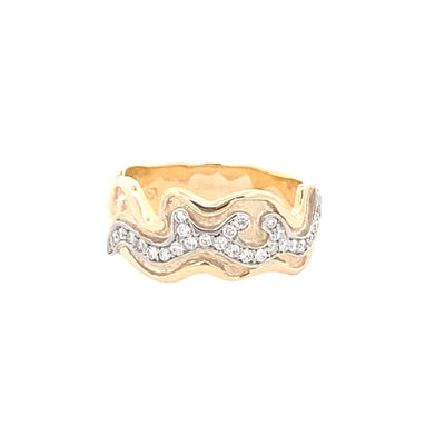 9ct Yellow Gold Diamond Ring