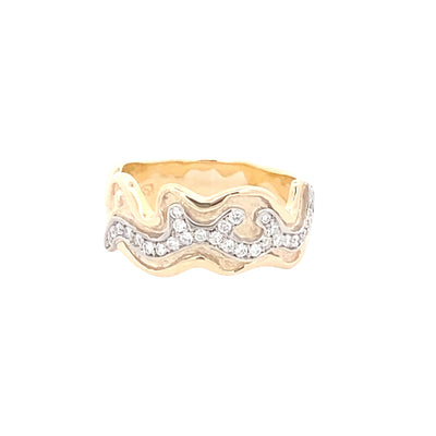 9ct Yellow Gold Diamond Ring