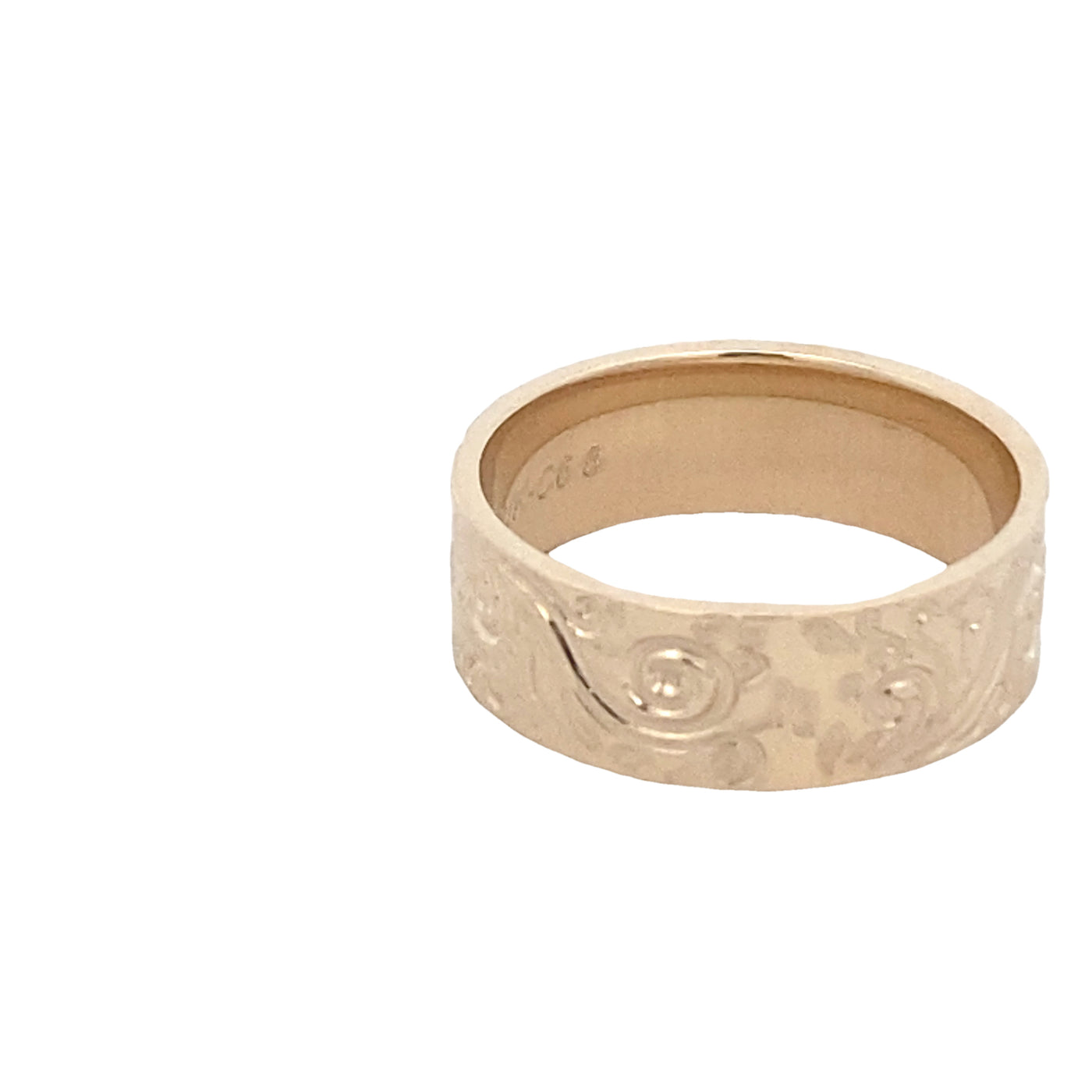 9ct Yellow Gold Filigree Wide Wedder