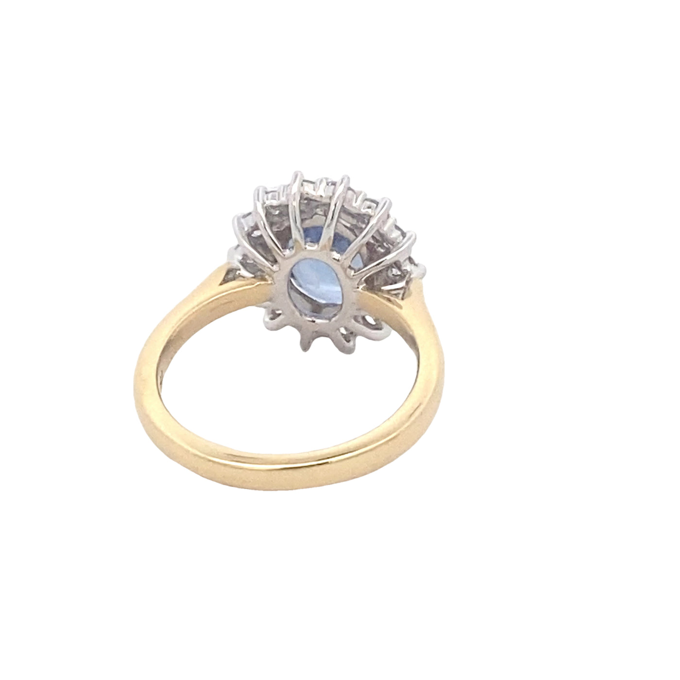 18ct Yellow Gold Ceylon Sapphire and Diamond Ring