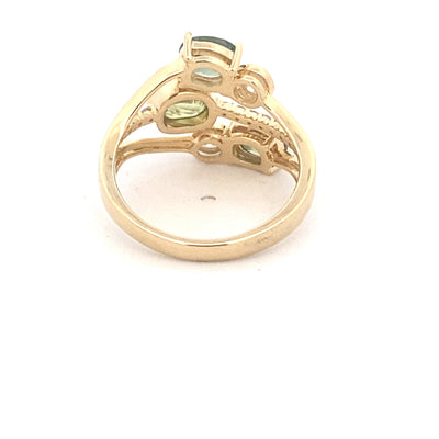 18CT Yellow Gold Sapphire And Diamond Ring