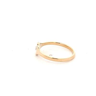 9CT Yellow Gold Diamond Signet Ring