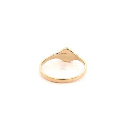 9CT Yellow Gold Diamond Signet Ring