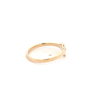 9CT Yellow Gold Diamond Signet Ring