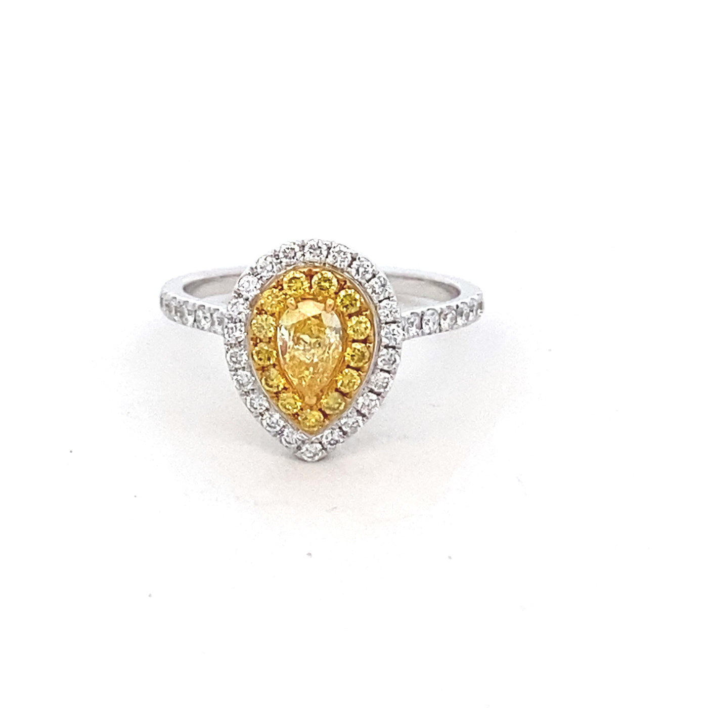 18ct Yellow/White Gold, Yellow and White Argyle Diamond Ring