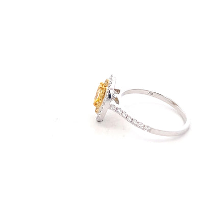 18ct Yellow/White Gold, Yellow and White Argyle Diamond Ring