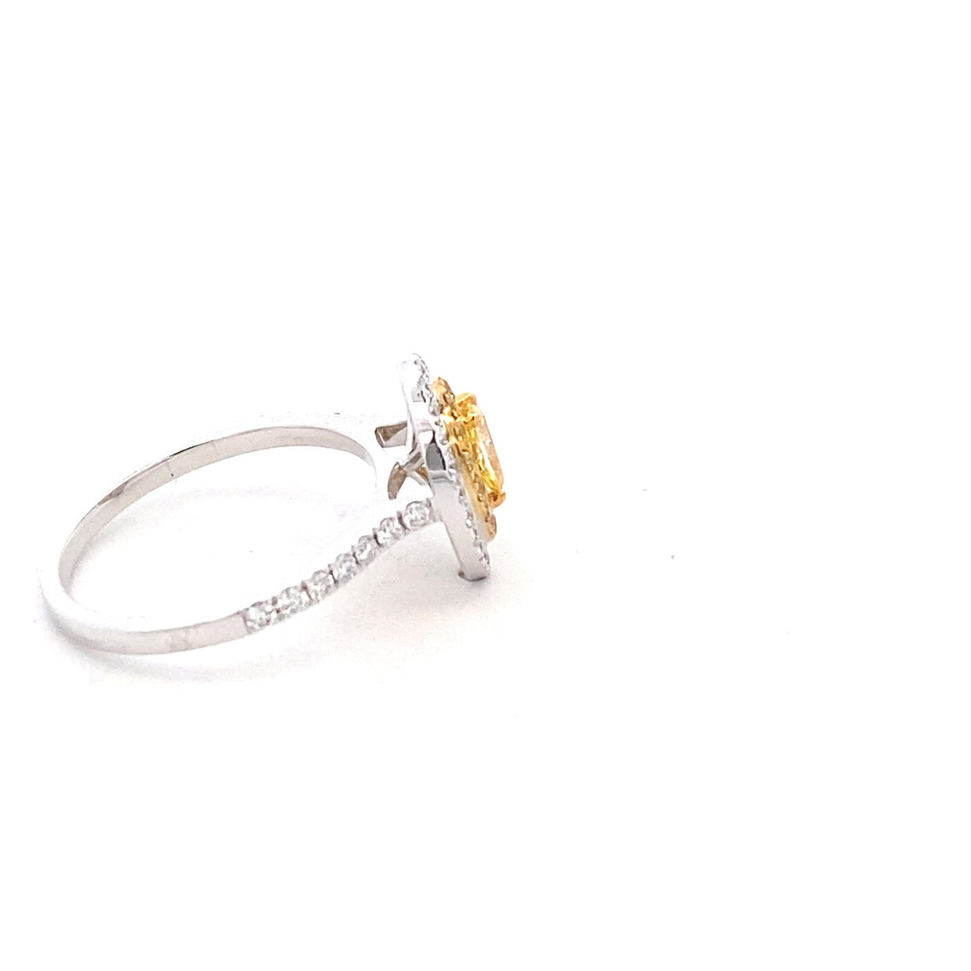 18ct Yellow/White Gold, Yellow and White Argyle Diamond Ring