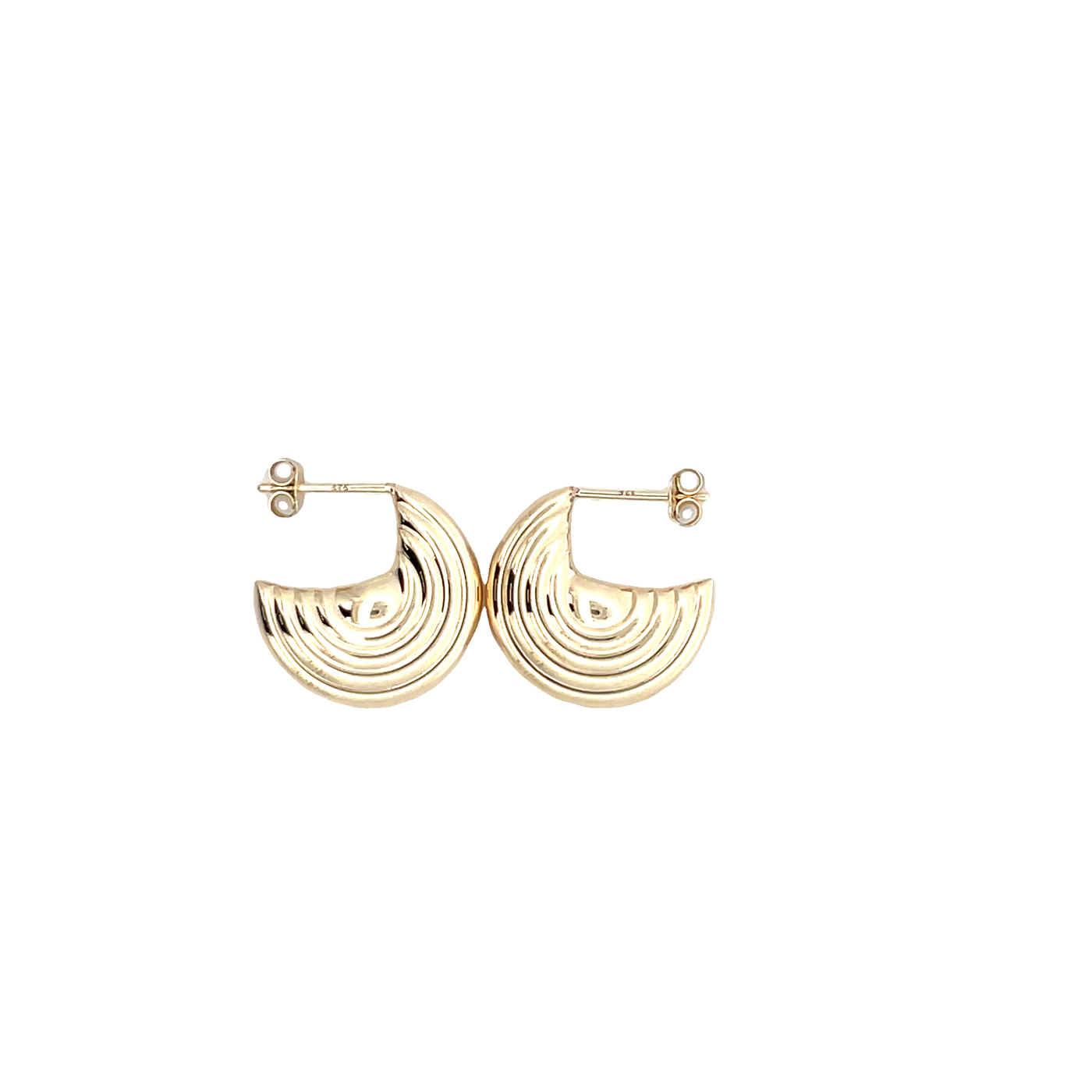 Elegant 9ct Yellow Gold Stud Drop Earrings