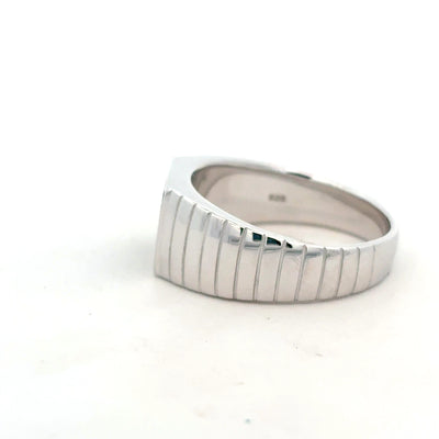 Sterling Silver and Black Onyx Gents Dress Ring