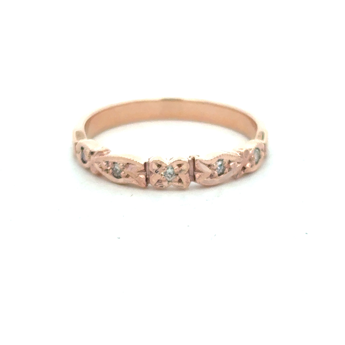 Elegant 9ct Rose Gold And Diamond Ring