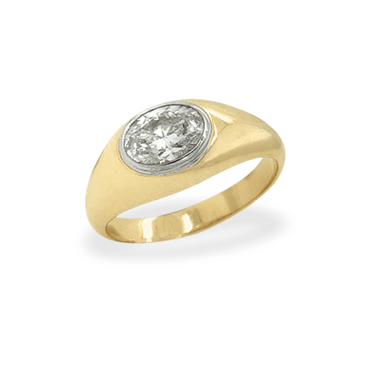 9ct Lab-Grown Oval Cut Diamond Ring
