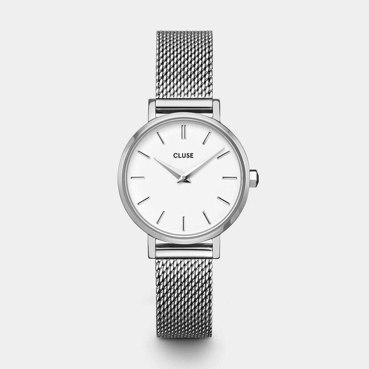 Cluse Boho Chic Petite Mesh Silver White/Silver Watch