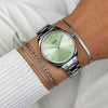 Cluse Feroce Petite Green Dial Stainless Steel Watch Silver
