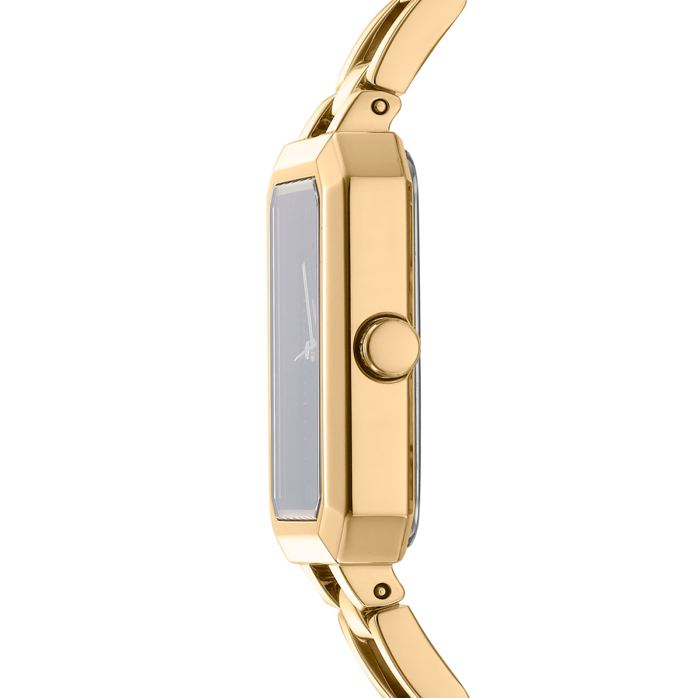 DKNU Uptown Midi Black Dial Stainless Steel Watch Gold