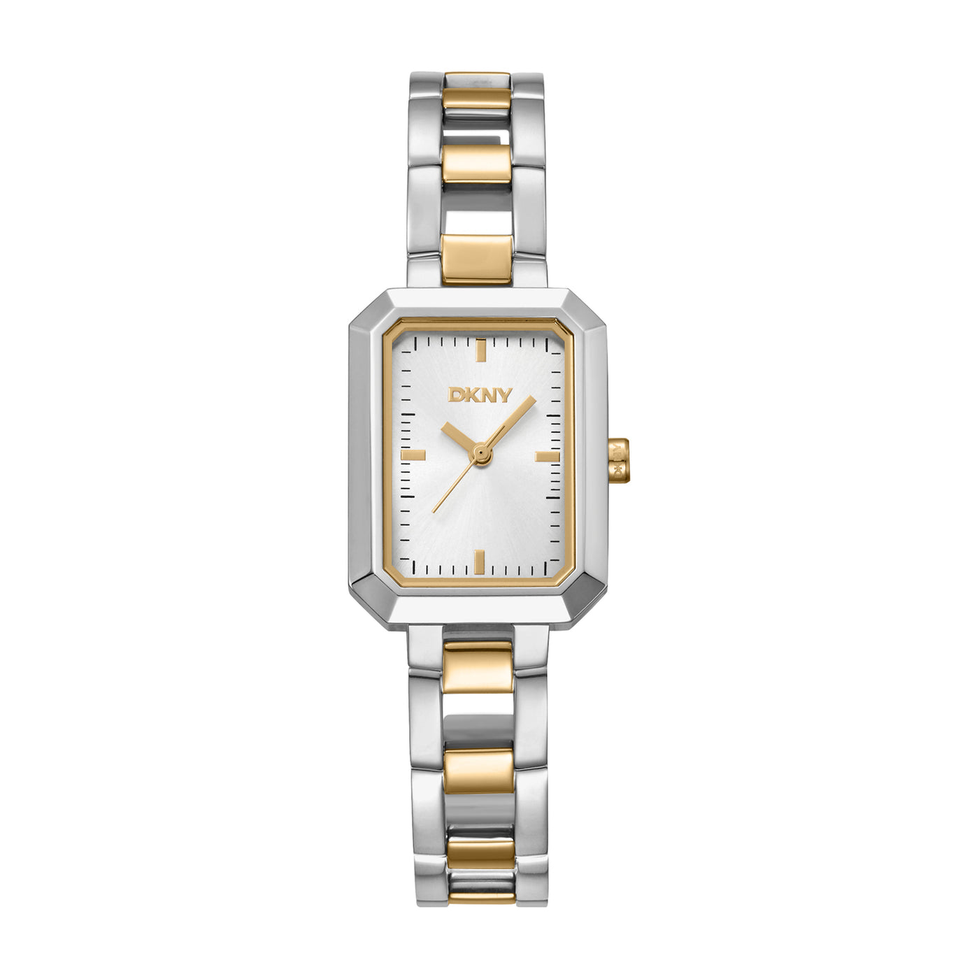 DKNY Uptown Midi Silver Dial Stainless Steel Watch Two Tone