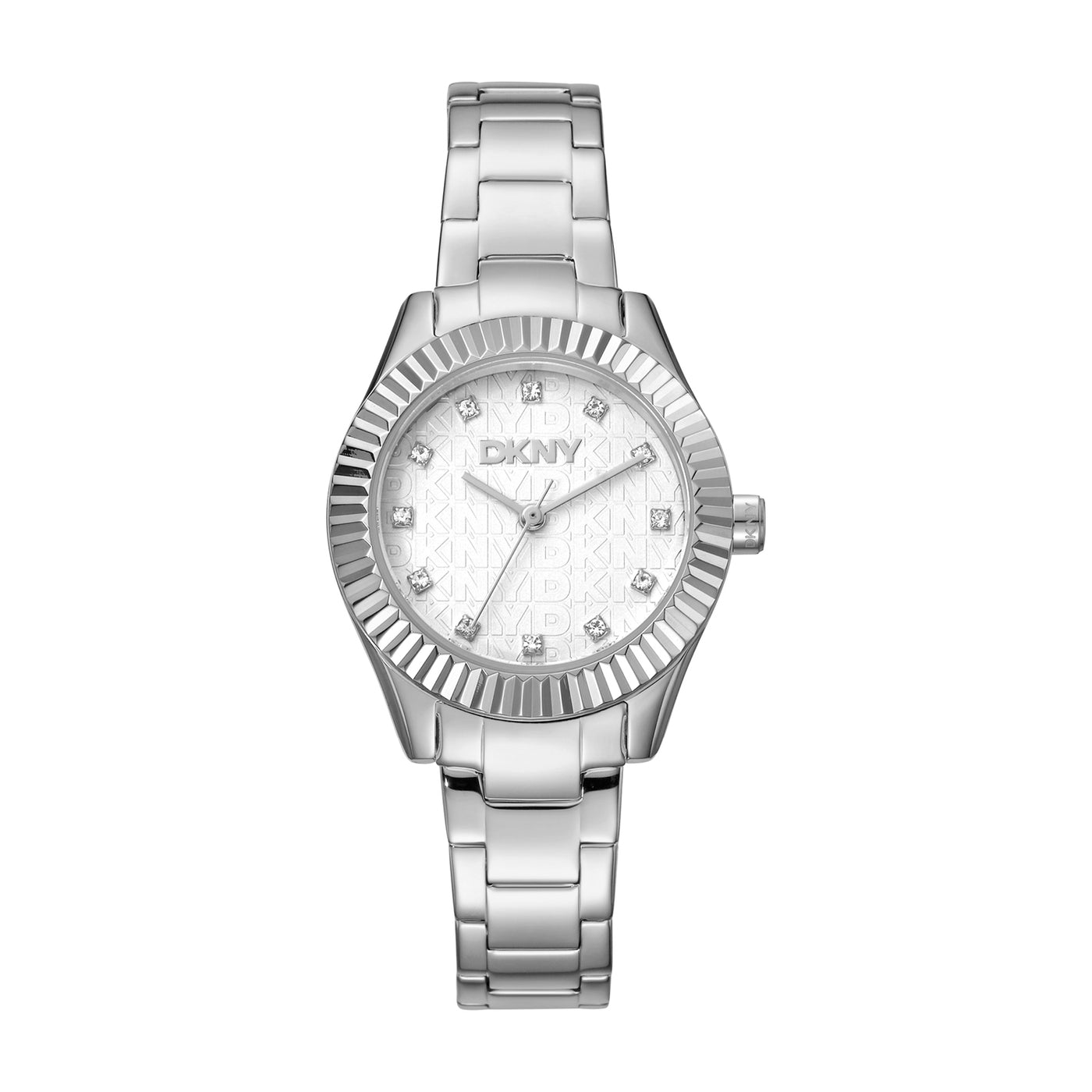 DKNY Chambers Glitz Stainless Steel Watch Silver