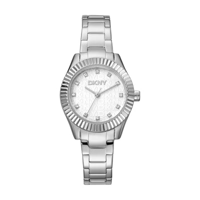 DKNY Chambers Glitz Stainless Steel Watch Silver