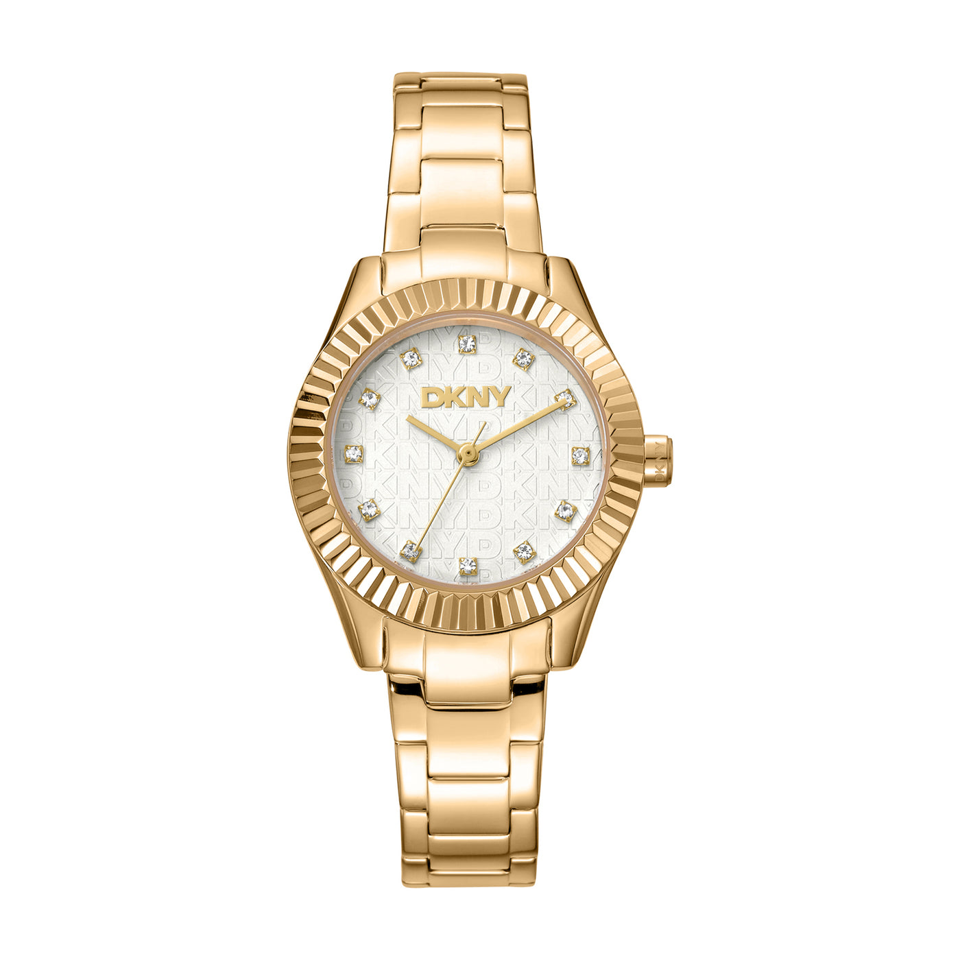 DKNY Chambers Glitz Stainless Steel Watch Gold